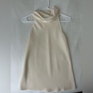 Mango Cream Strapless High-Neck Top